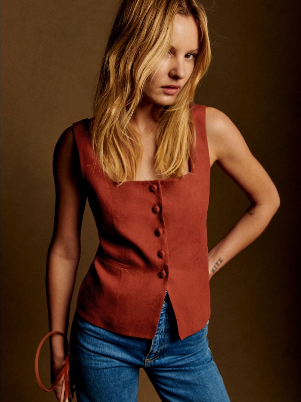 Sezane Zelinda NWT linen top